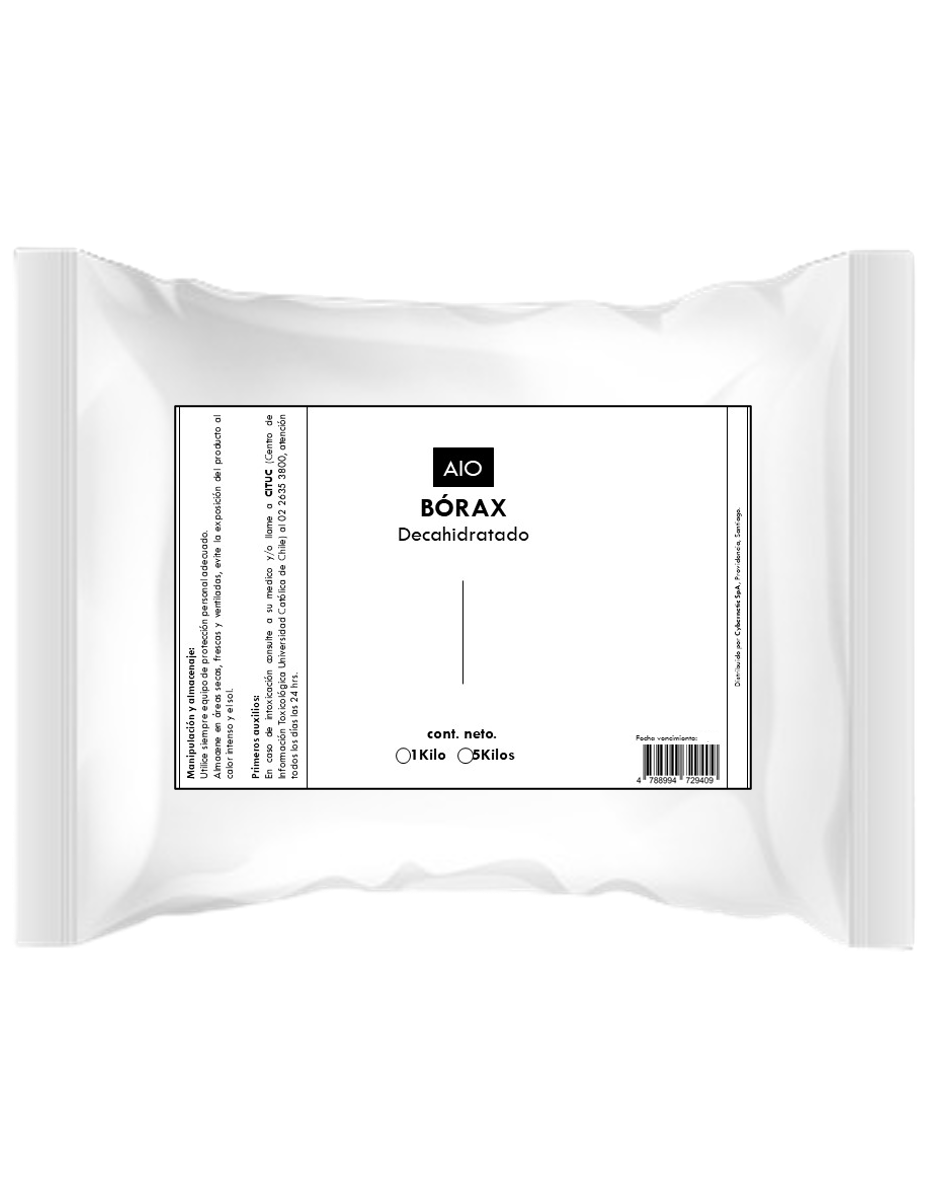 BORAX DECAHIDRATADO Bórax Decahidratado Polvo 1 Kg Multiusos Hogar Y Lavandería - Imagen 1